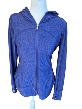 GAP Women's Zip Hoodie in Heathered Royal Blue